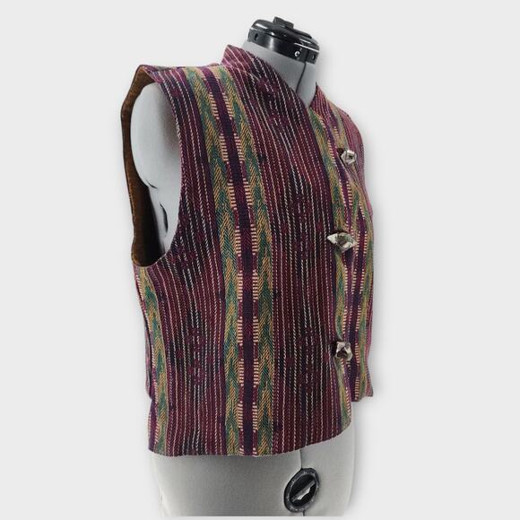 Outback Adventurous Clothing Vest Womens L Tapestry Artsy Boho Hippie Unique VTG - Picture 3 of 12